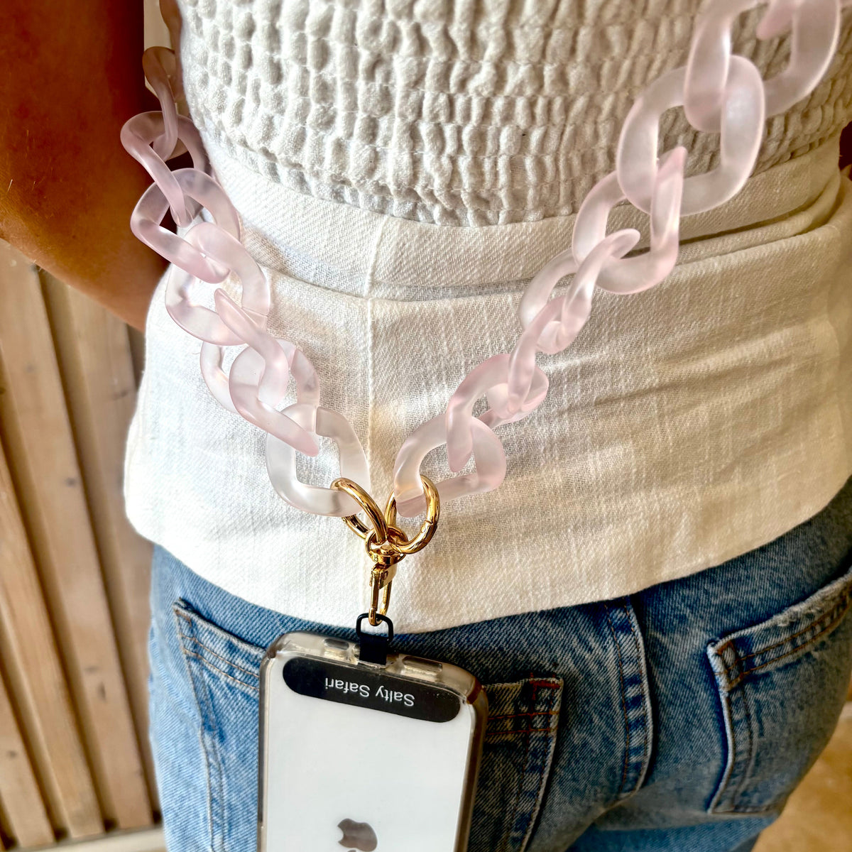 Capri cross body phone strap - Sorbet