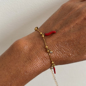 Sicilian Horns Charm Bracelet