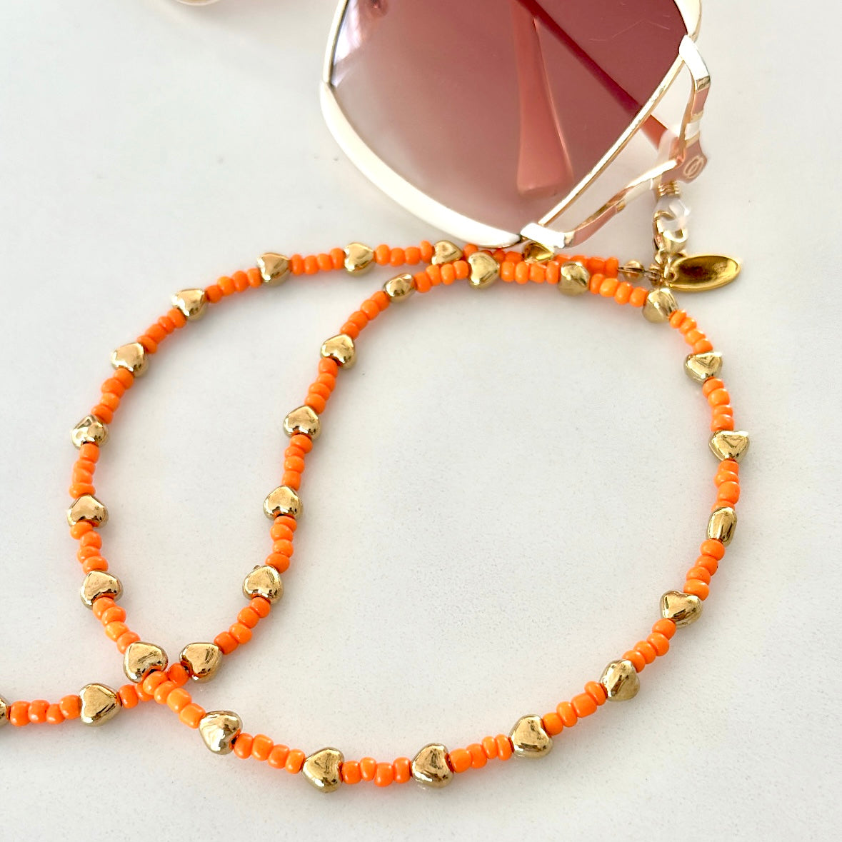 Love Sunglass Chain Tangerine