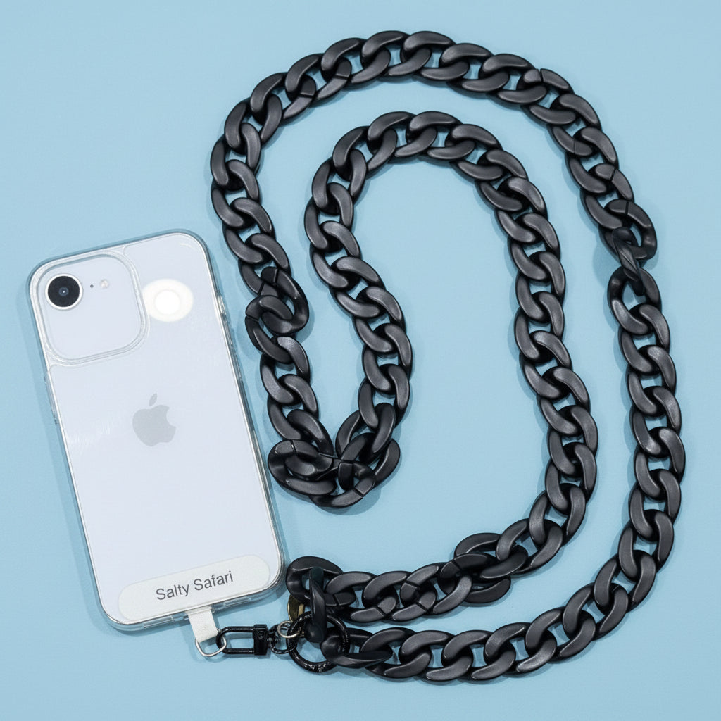 Cross body phone strap - Black