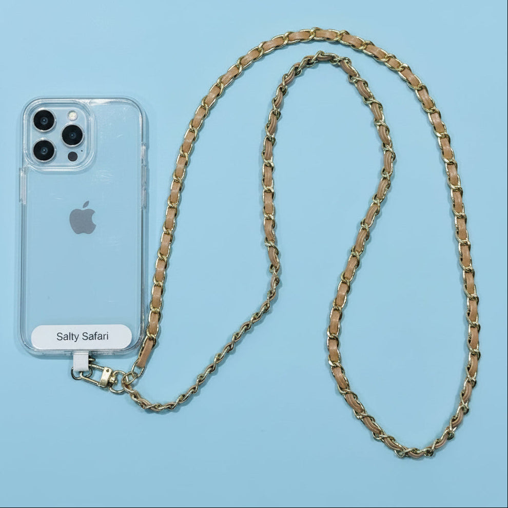 Cross body phone strap - Coco Tan