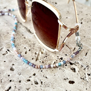 Kristy Sunglass Chain - Turquoise Mix Crystals