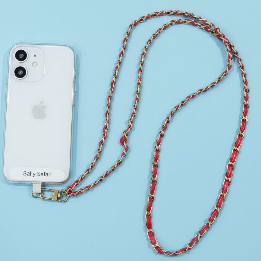 Coco Cross body phone strap - Red