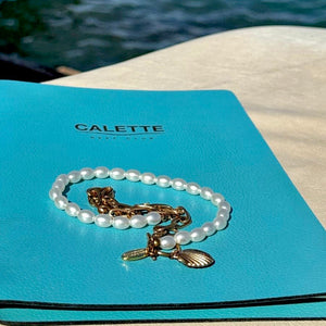 Seashells Necklace Gold & Pearl