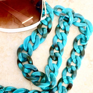 Turquoise Tortoise Shell - Sunglass chain