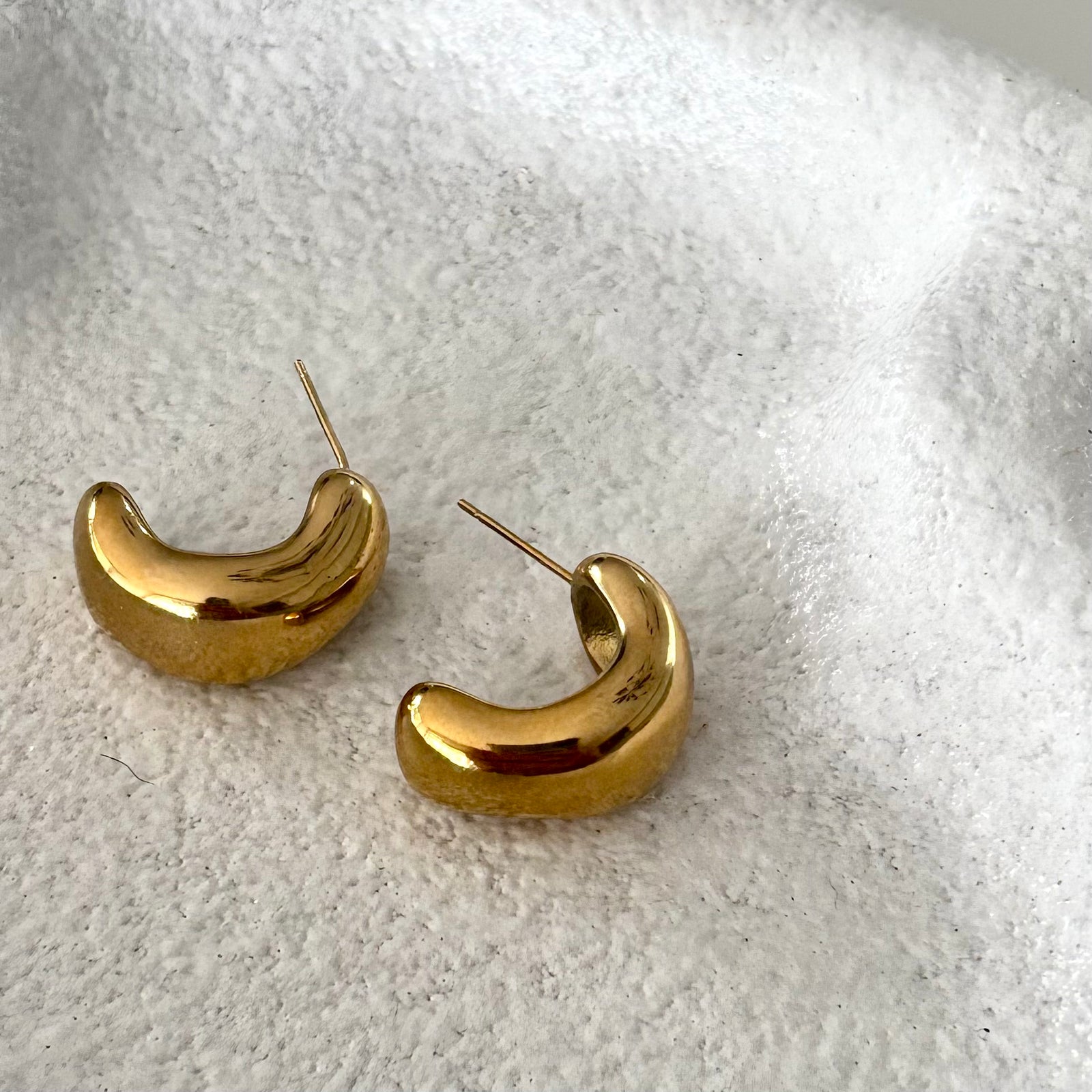 Gold Chubby Hoop Earrings
