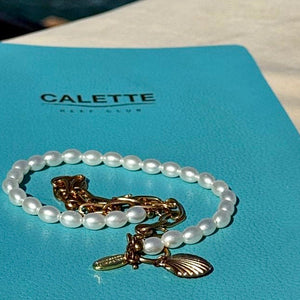 Seashells Necklace Gold & Pearl