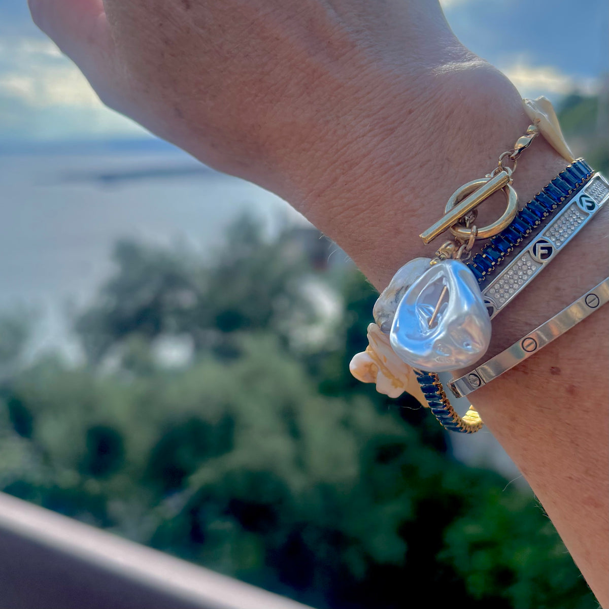 Club 55 St Tropez Pearl bracelet, natural