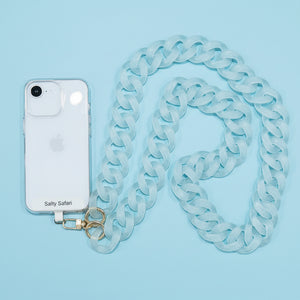 Capri cross body phone strap - Sky Blue
