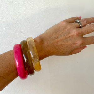 Medium Resin Bangle - Honey