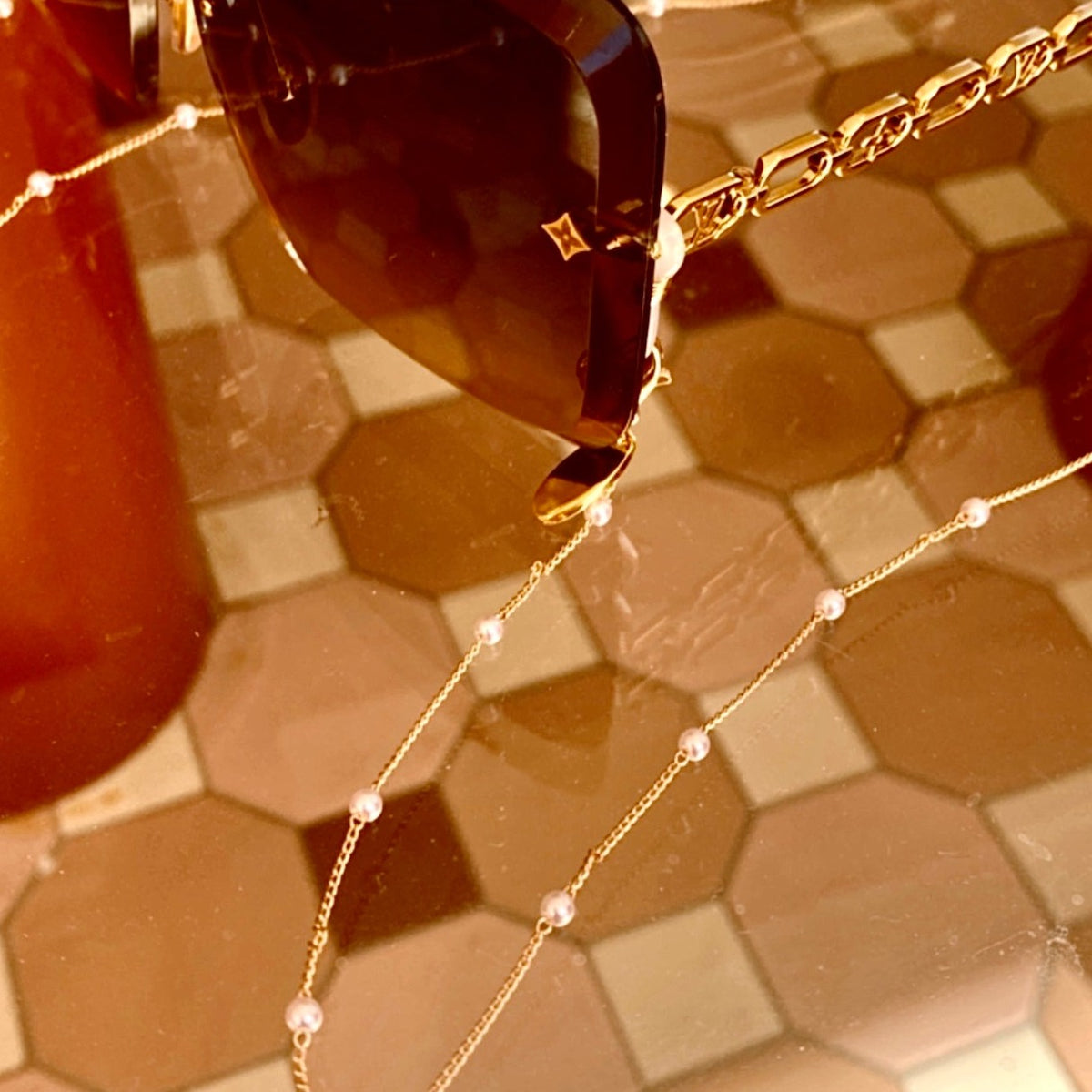 Delicate Pearl Drops Glasses Chain