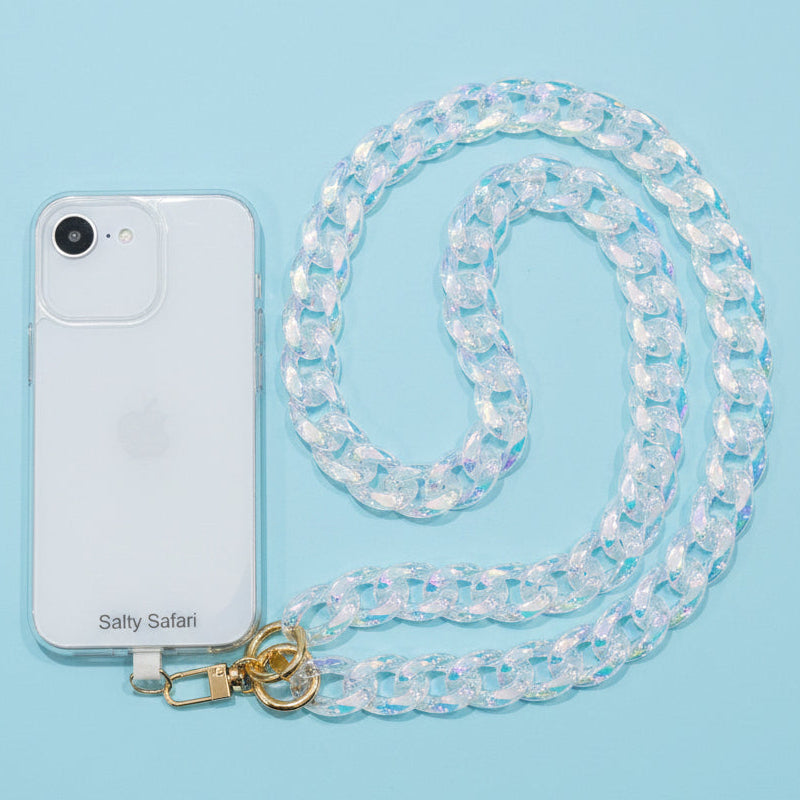 Cross body phone strap - clear