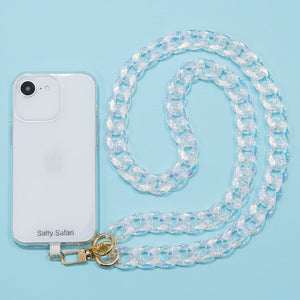 Cross body phone strap - clear
