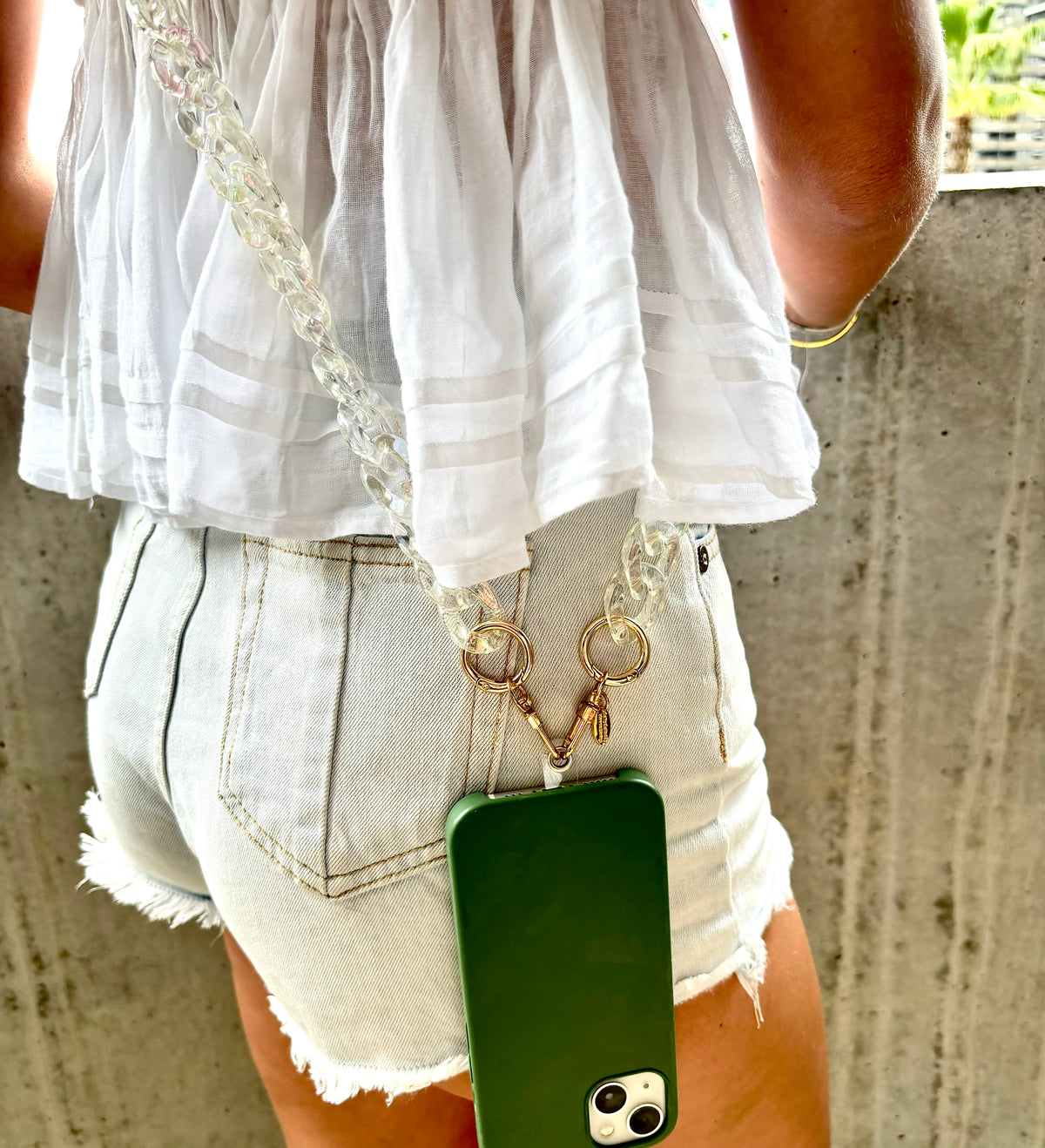 Cross body phone holder clear Salty Safari by Noosa Living