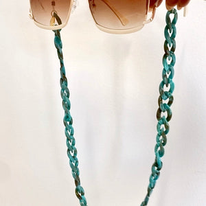 Turquoise Tortoise Shell - Sunglass chain