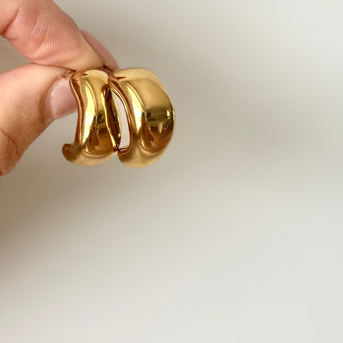 Gold Chubby Hoop Earrings