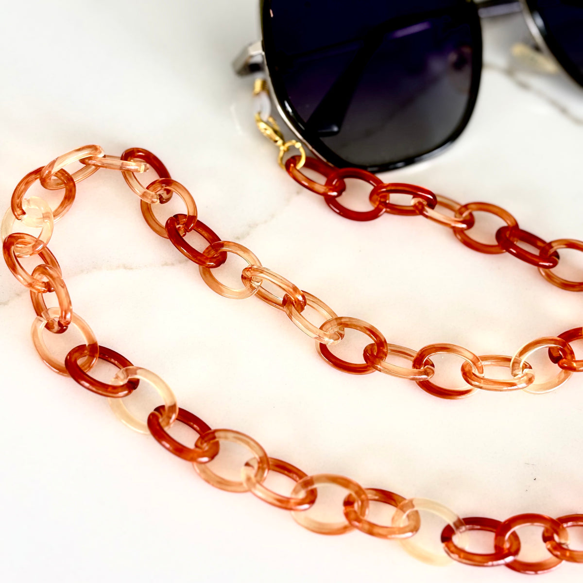 Bondi Glasses Chain Rust