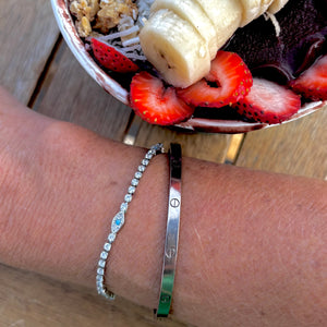 Delicate Evil Eye Protection - Tennis Bracelet