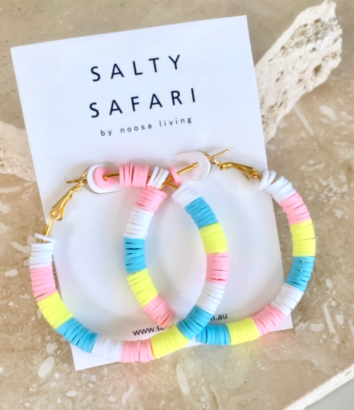 Barcelona Hoops - Sorbet & Sky Blue