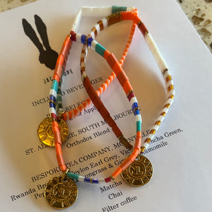 Ibiza Bracelet - Tangerine & Turquoise Mix