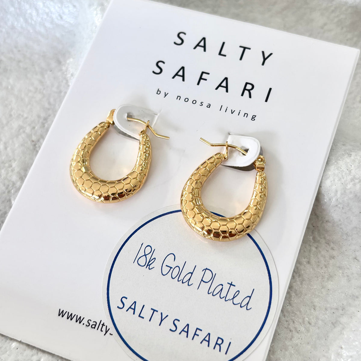 Python Gold Hoop Earrings