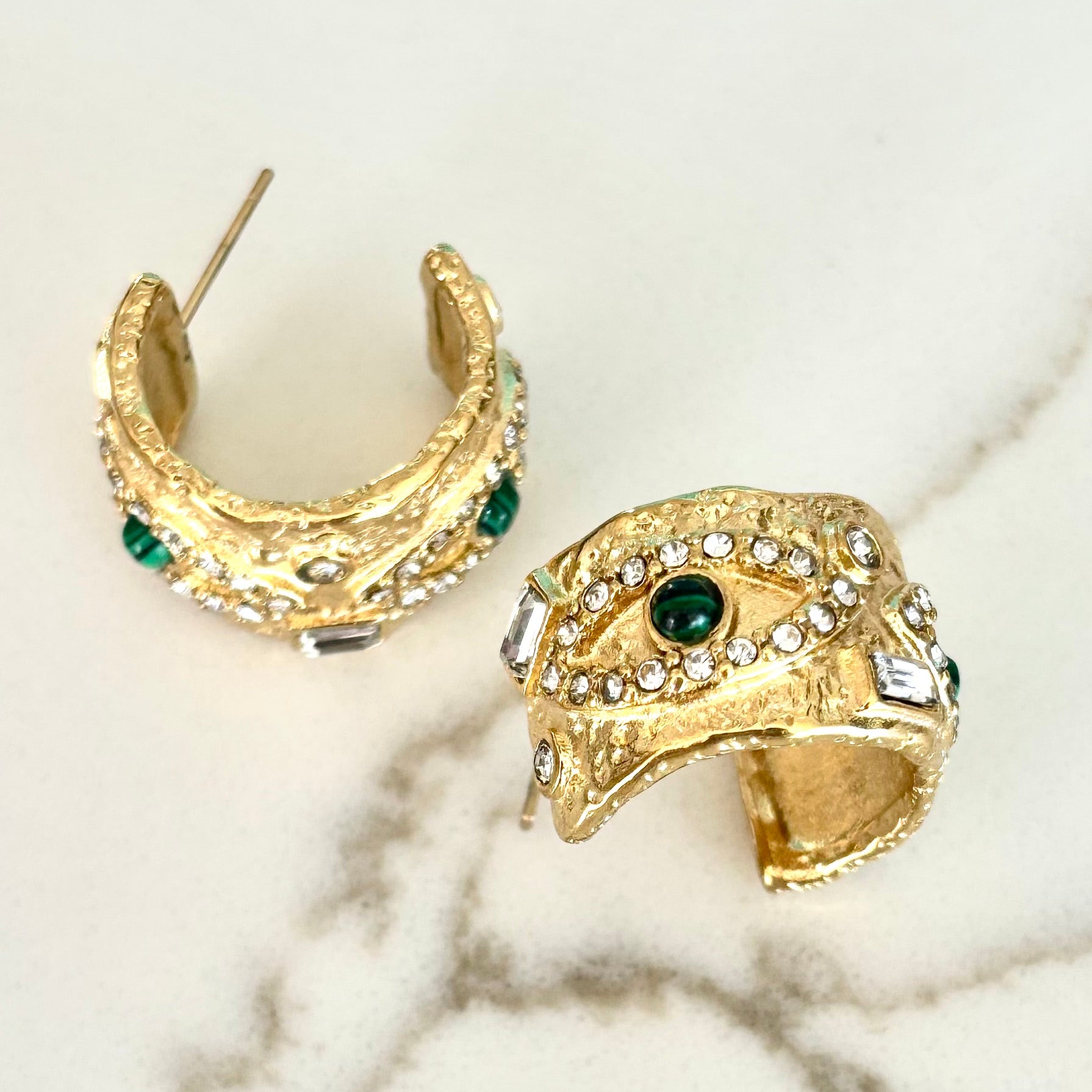 Evil Eye Luxe Gold Hoop Earrings