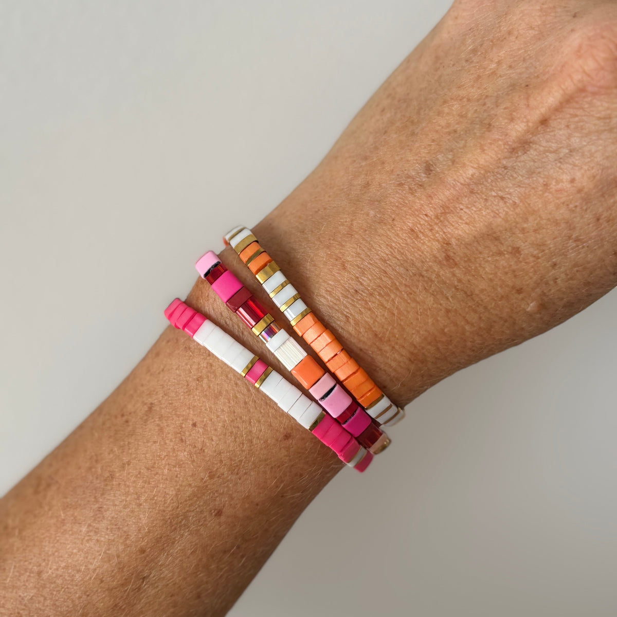 Ibiza Bracelet Cluster - Ultimate Pink Stack