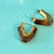 Astra Gold Hoop Earrings, coffee