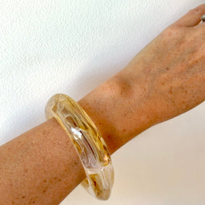 Rita resin chunky Bangle - Honey