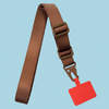 Canvas cross body phone strap - Chocolate