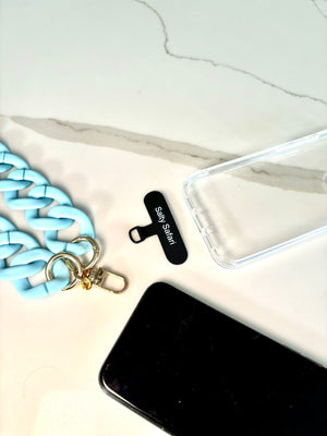 Cross body phone strap - Chunky chain Turquoise