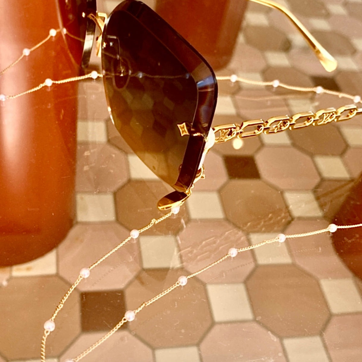 Delicate Pearl Drops Glasses Chain