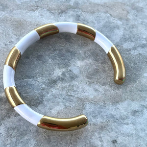 Manhattan Gold & White Cuff