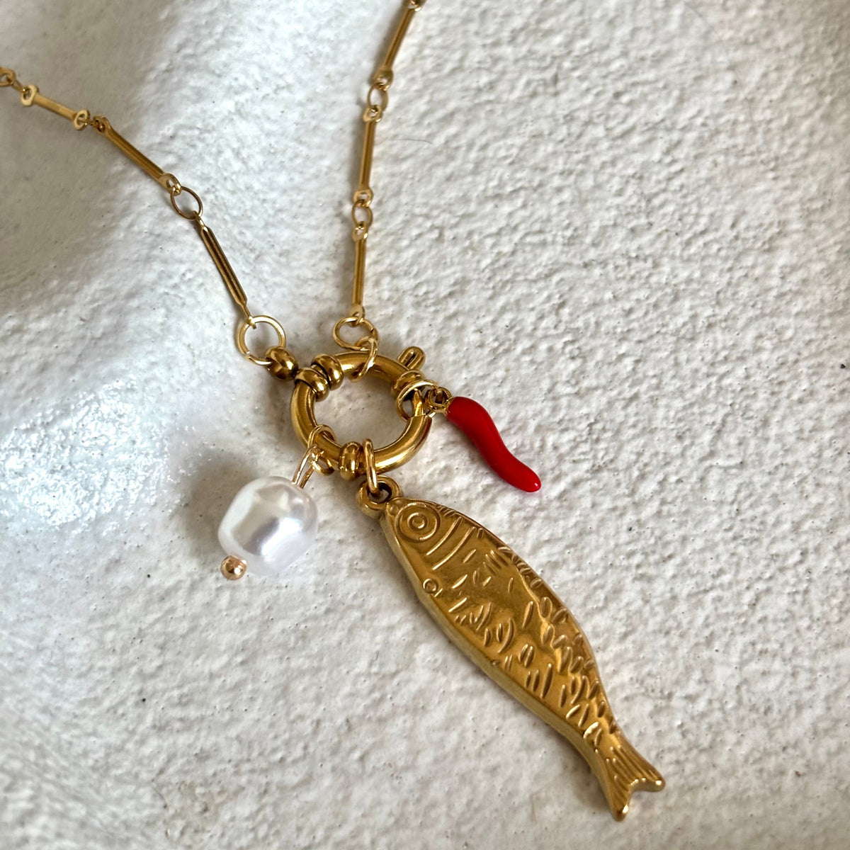 Sicilian necklace 18k Gold plated