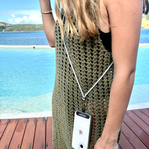 Cross body phone cord Steel