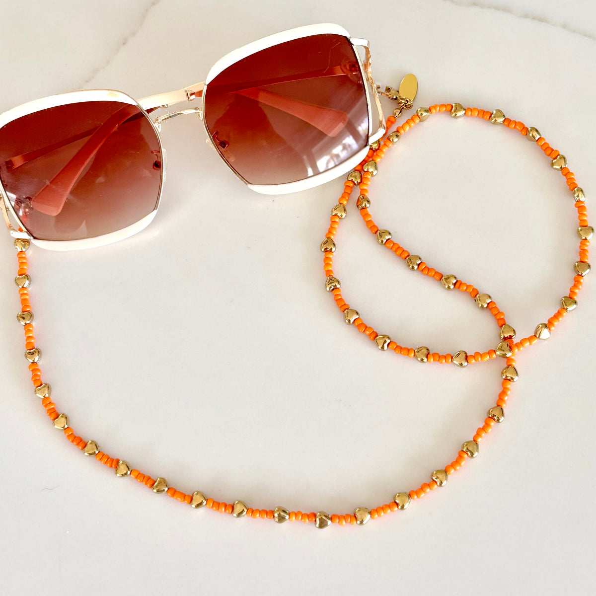 Love Sunglass Chain Tangerine