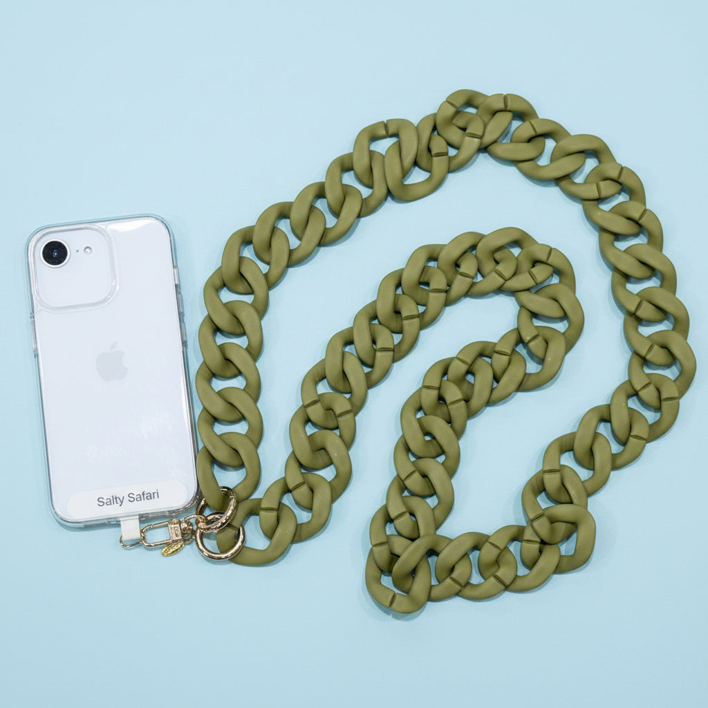 Santorini Cross Body Phone Strap - Olive