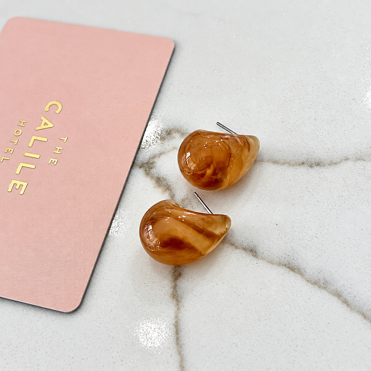 Tortoise shell Resin Tear Drops