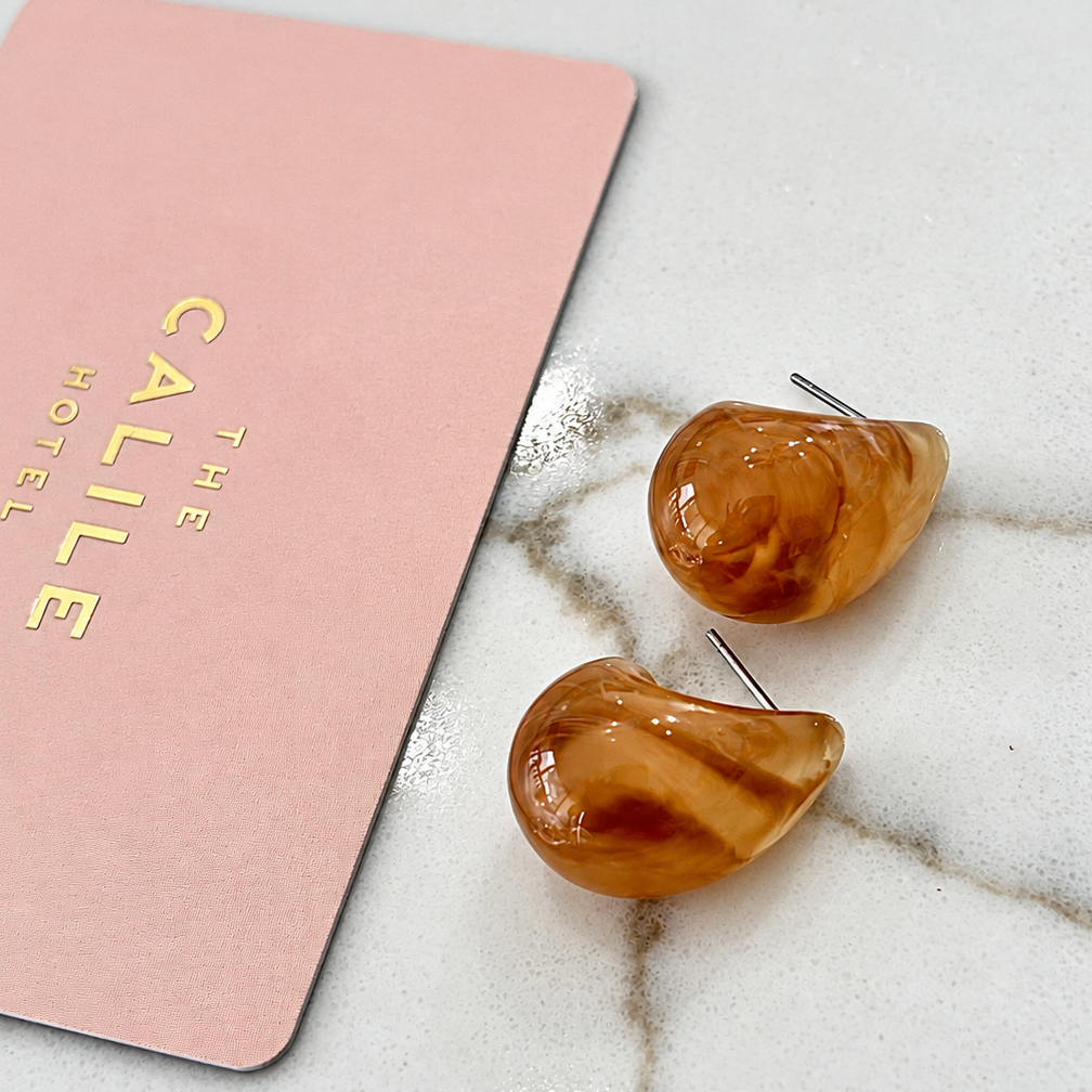 Tortoise shell Resin Tear Drops