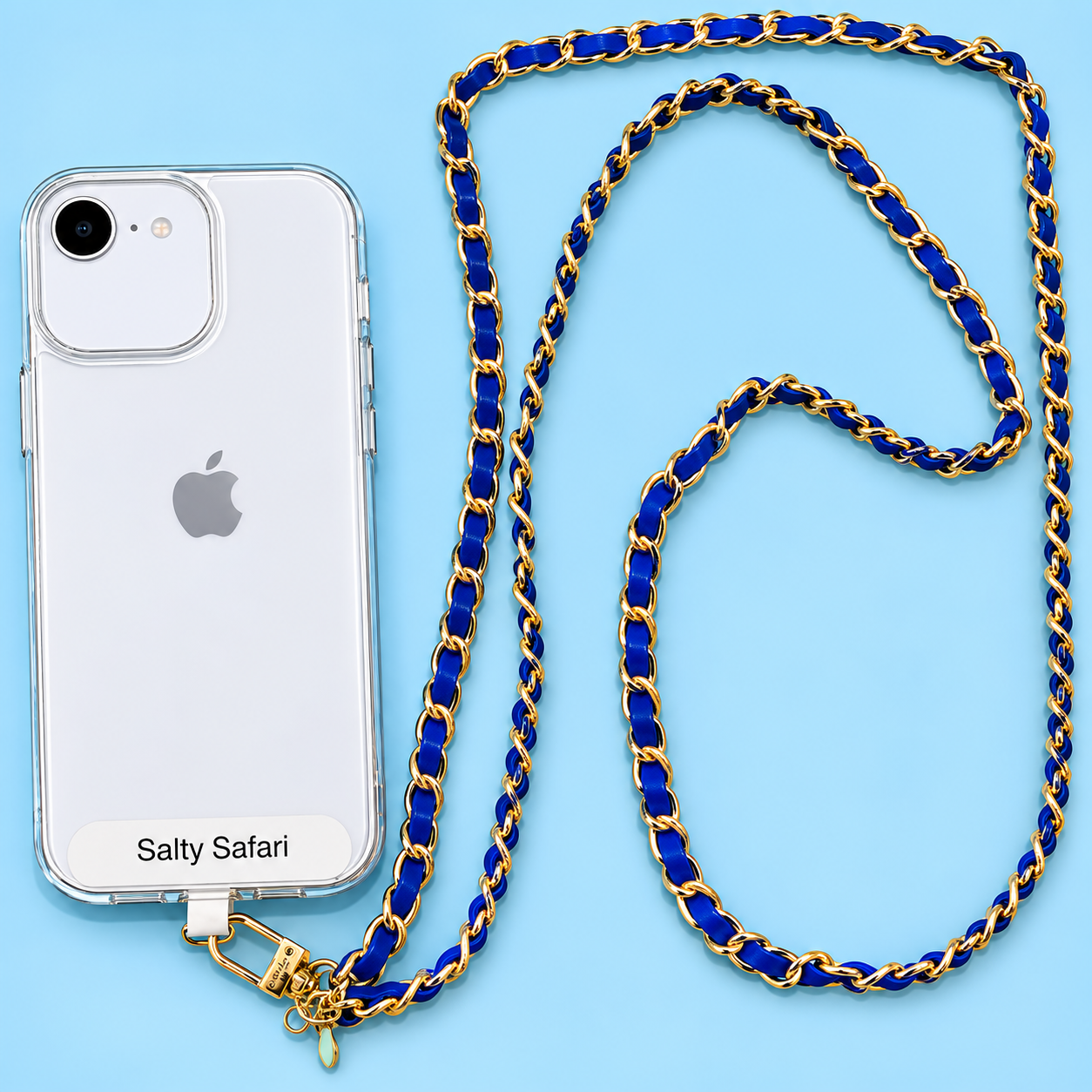 Coco Cross body phone strap - Ocean Blue
