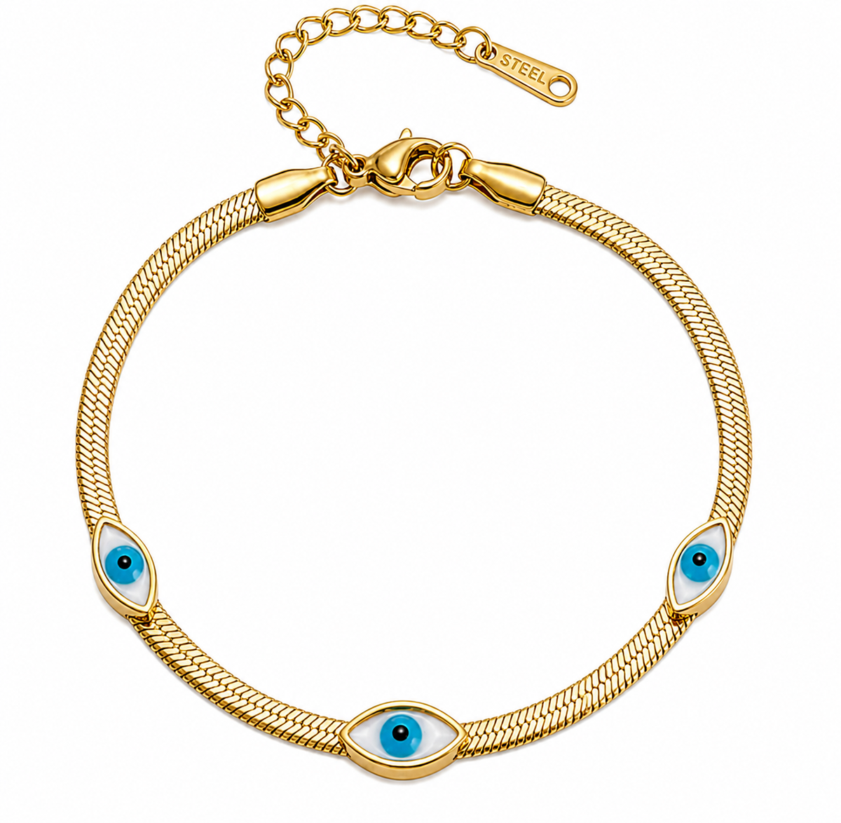 Evil Eye Snake Bracelet