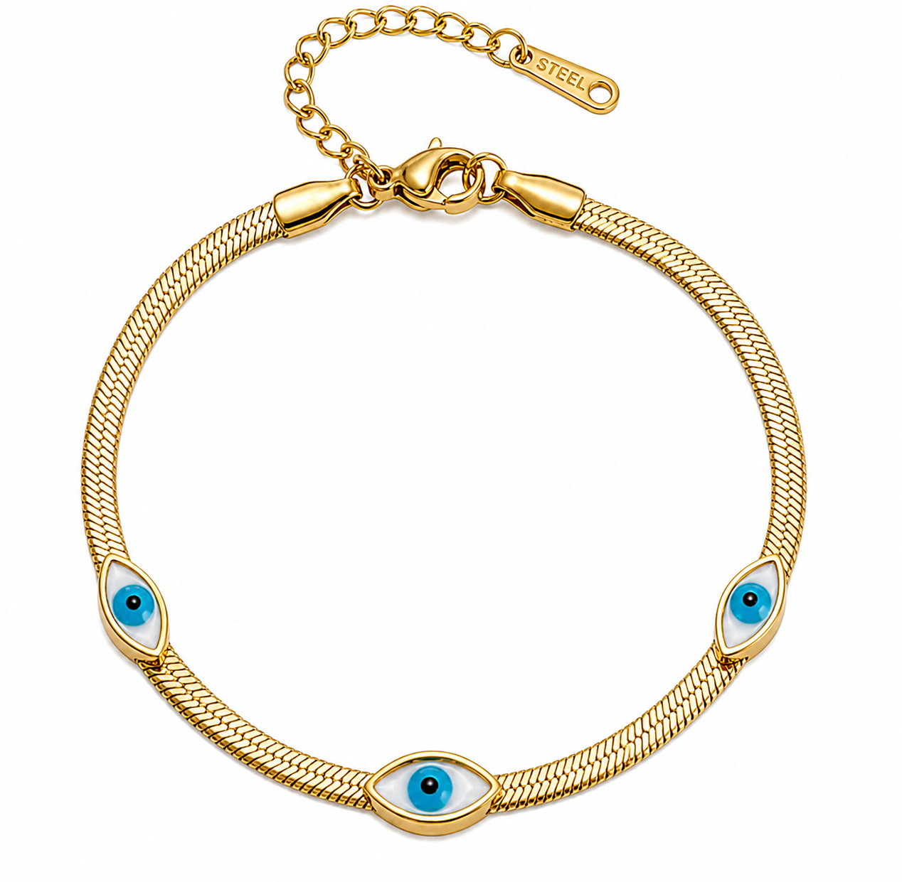 Evil Eye Snake Bracelet