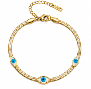 Evil Eye Snake Bracelet