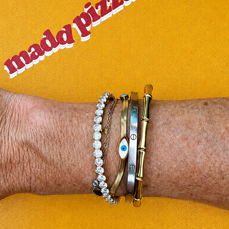 Evil Eye Snake Bracelet