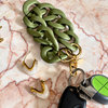 Santorini Key Ring / Phone Charm - Olive