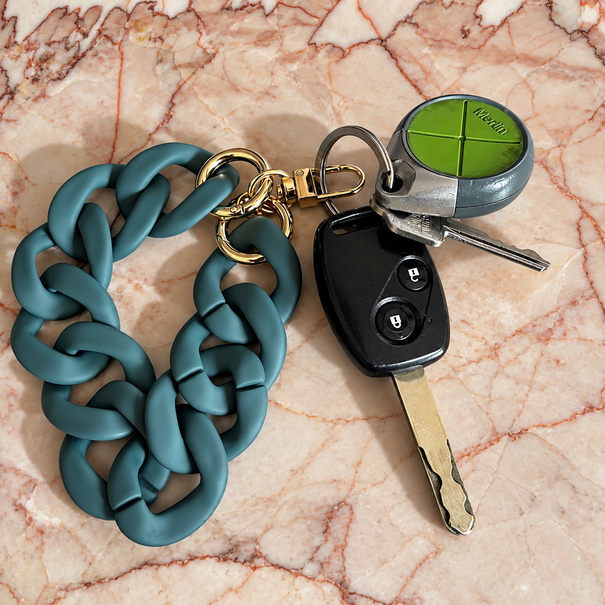 Santorini Key Ring / Phone Charm - Teal