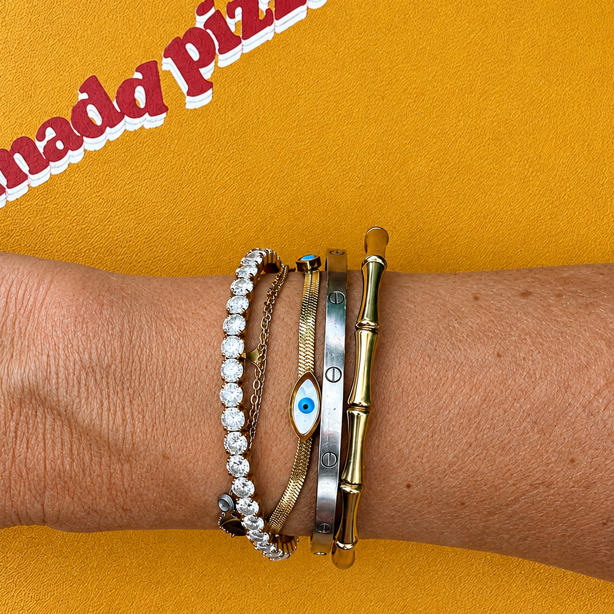Evil Eye Snake Bracelet