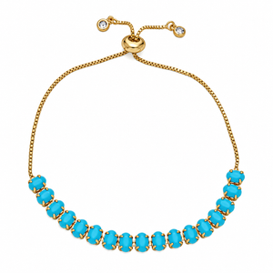 Mila Tennis Bracelet Turquoise