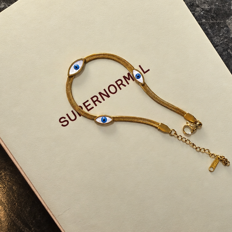 Evil Eye Snake Bracelet