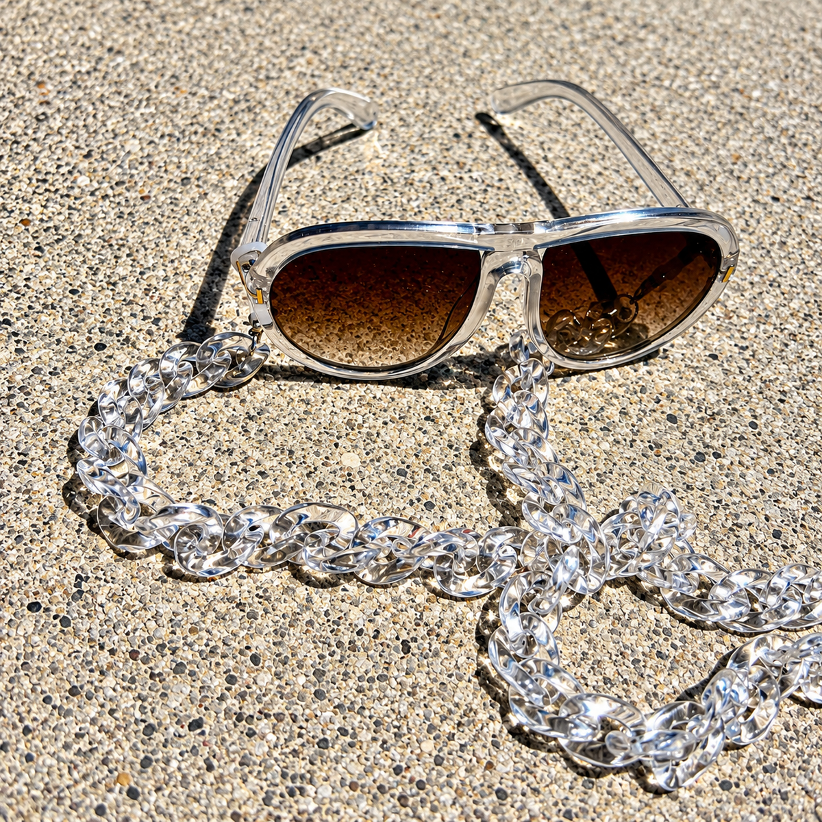 Crystal Resin Glasses chain